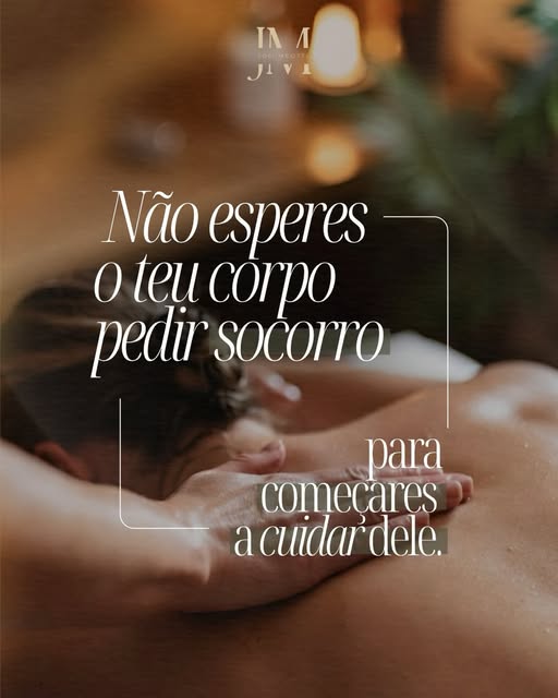 Massagem às costas, publicação do Instagram